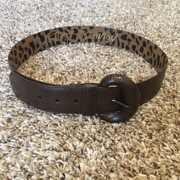 Betsey Johnson Women's Brown Man Made Belt - MED - Picture 10 of 10